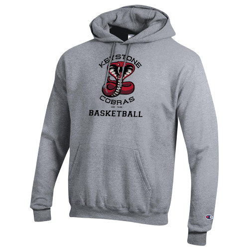  Champion Heather Grey Fleece Hoodie - Basketball Athletic Mark