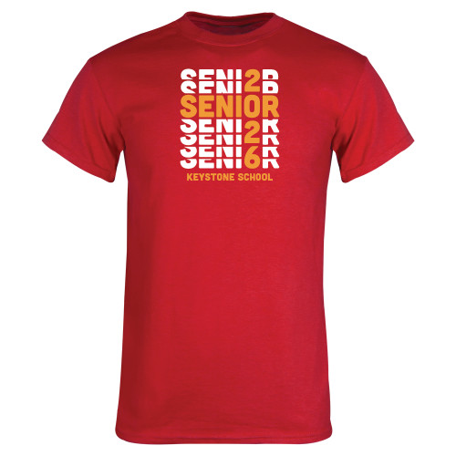  Red T Shirt - 2026 Senior Repeated - Keystone School.