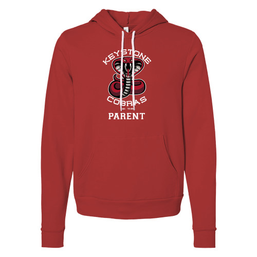  Bella + Canvas Red Fleece Hood - Parent