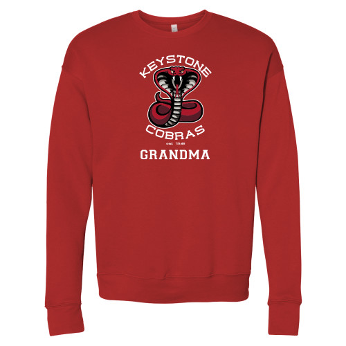  Bella + Canvas Red Fleece Crew - Grandma