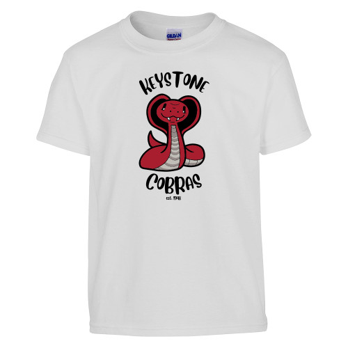  Youth White T Shirt - The Little School of Keystone - Cobras