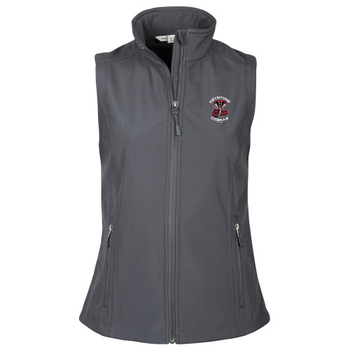 Womens Charcoal Core Softshell Vest - Athletic Mark