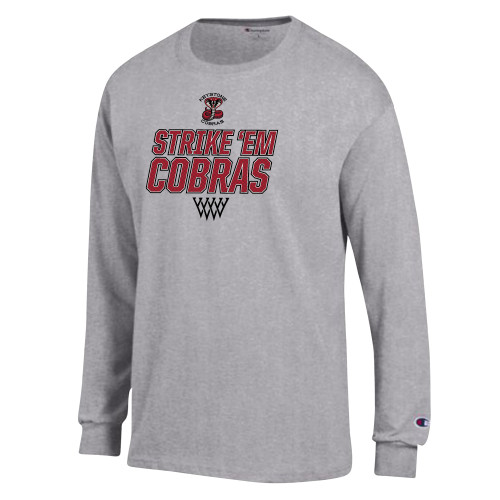  Champion Oxford Grey Long Sleeve T Shirt - Strike Em Cobras