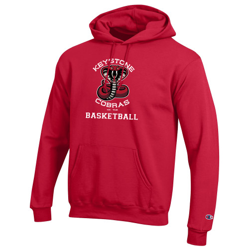  Champion Scarlet Red Fleece Hoodie - Basketball Athletic Mark