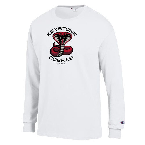  Champion White Long Sleeve T Shirt - Athletic Mark
