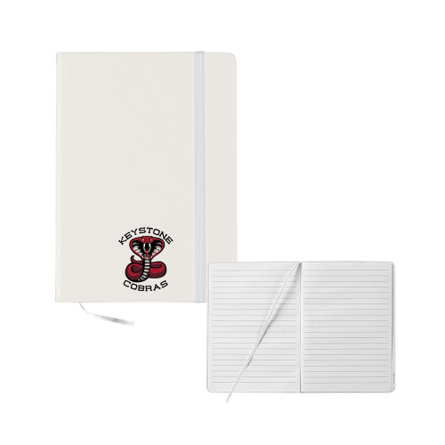  5x7 White Hard Cover Journal - Athletic Mark