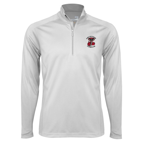  Syntrel White Interlock 1/4 Zip - Athletic Mark Embroidery