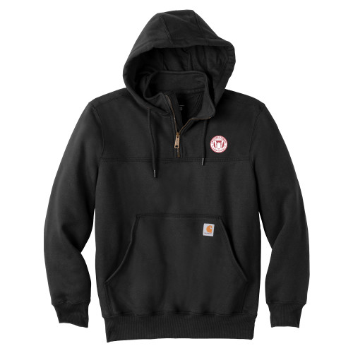  Carhartt Black Rain Defender Paxton Hooded Zip Sweatshirt - Crest