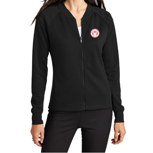  Mercer+Mettle Womens Deep Black Full Zip Jacket - Crest