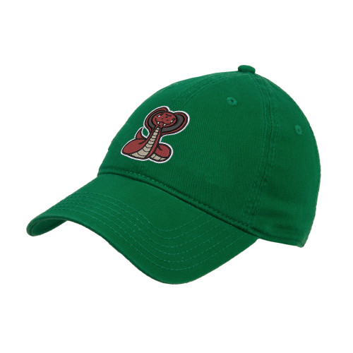  Kelly Green Unstructured Adjustable Low Profile Hat - Baby Cobra Embroidery