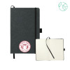 Thumbnail image for  5.5 x 8.5 Black FSC Mix Recycled Leather Bound Journal