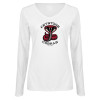 Thumbnail image for  Womens White Long Sleeve V Neck Tee