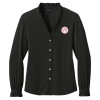 Thumbnail image for  Brooks Brothers Womens Black Long Sleeve Ruffle Collar Blouse