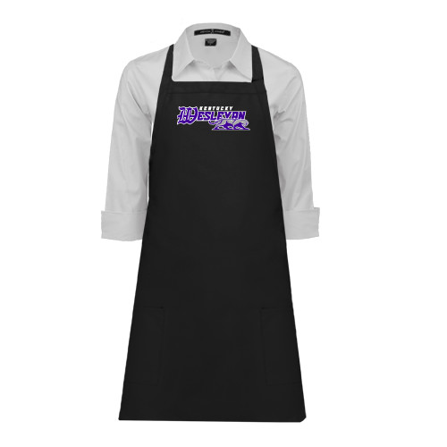  Full Length Black Apron - Primary Logo