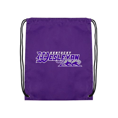  Purple Drawstring Backpack - Primary Logo