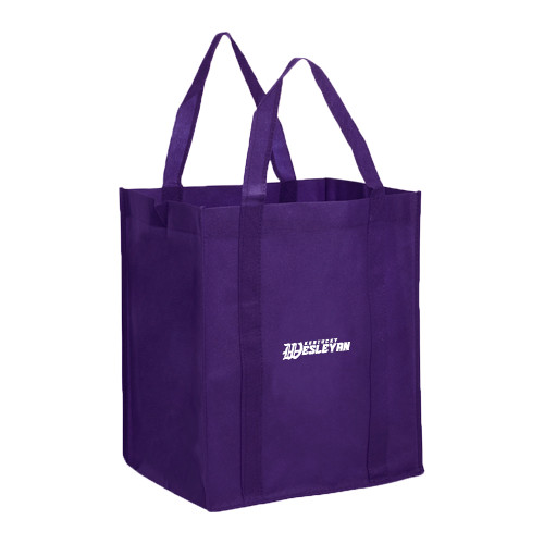  Non Woven Purple Grocery Tote - Kentucky Wesleyan