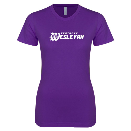  Next Level Womens Purple Boyfriend Tee - Kentucky Wesleyan