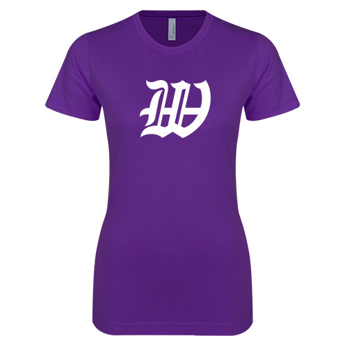  Next Level Womens Purple Boyfriend Tee - W