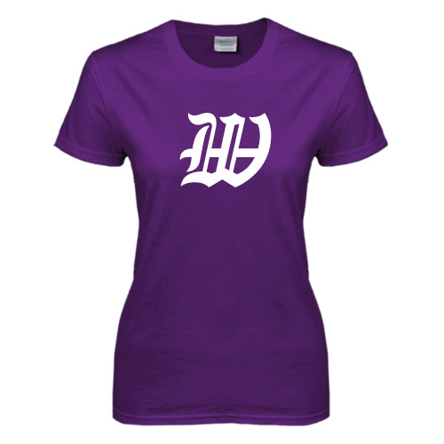  Womens Purple Short Sleeve Tee - W