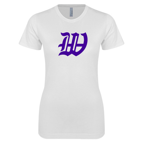  Next Level Womens White Boyfriend Tee - W