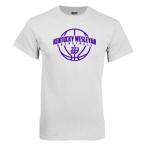  White T Shirt - Kentucky Wesleyan Basketball Arched