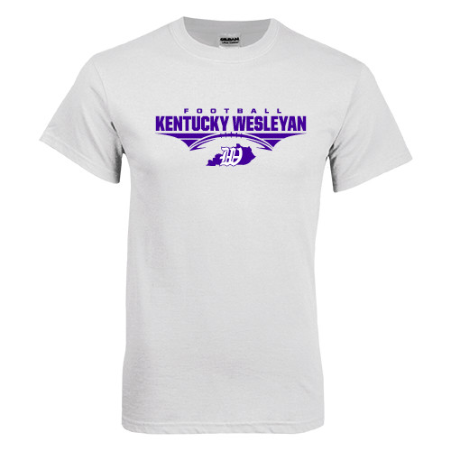  White T Shirt - Kentucky Wesleyan Football Stacked
