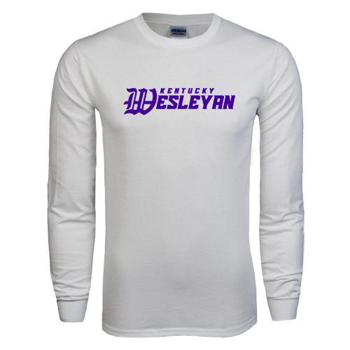  White Long Sleeve T Shirt - Kentucky Wesleyan