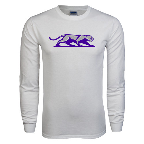  White Long Sleeve T Shirt - Panther