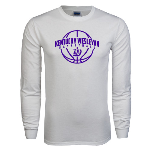  White Long Sleeve T Shirt - Kentucky Wesleyan Basketball Arched