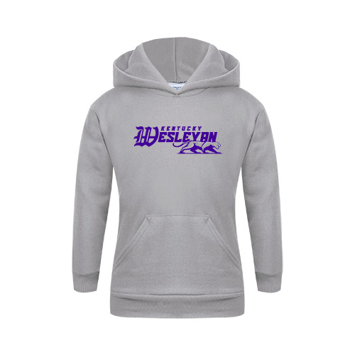  Youth Grey Fleece Hood - Primary Logo
