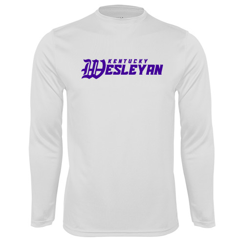  White Performance Long Sleeve Shirt - Kentucky Wesleyan