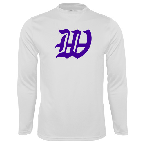  White Performance Long Sleeve Shirt - W