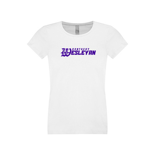  Next Level Girls White Fashion Fit T Shirt - Kentucky Wesleyan