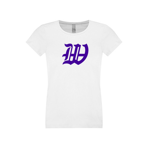  Next Level Girls White Fashion Fit T Shirt - W