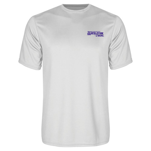  White Performance Tee - Primary Logo