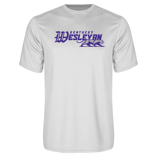  White Performance Tee - Primary Logo