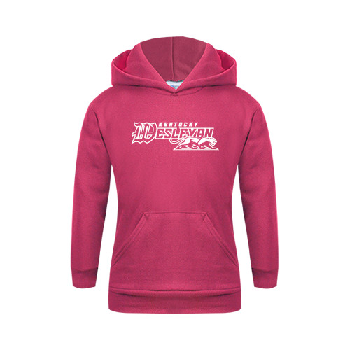 Youth Hot Pink Fleece Hoodie - Primary Logo