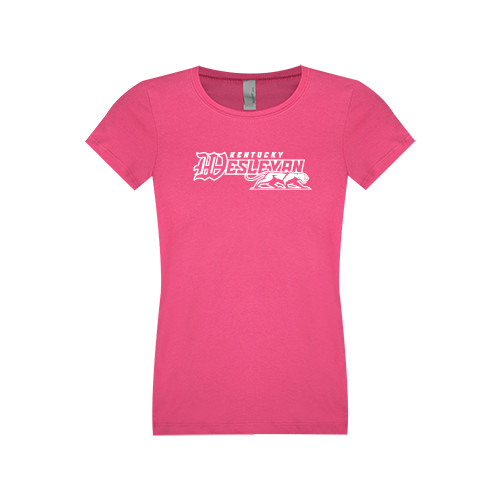  Next Level Girls Fuchsia Fashion Fit T Shirt - Primary Logo