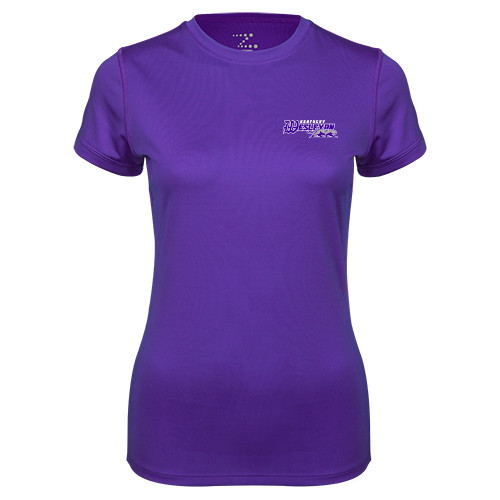  Womens Purple Performance Tee - Primary Logo