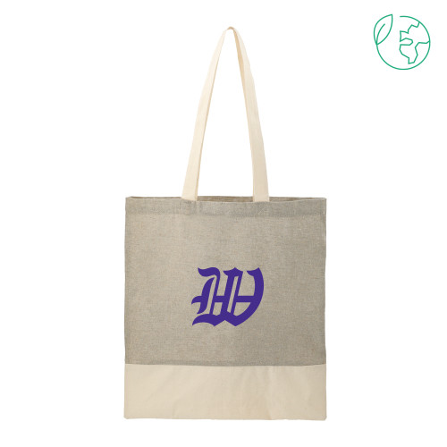 Kentucky Wesleyan Split Recycled Grey Cotton Twill Convention Tote