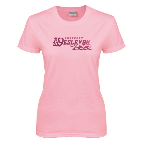  Womens Pink Short Sleeve Tee - Primary Logo Foil