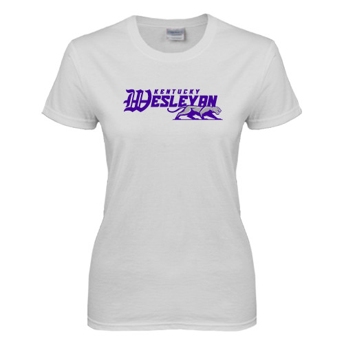  Womens White Short Sleeve Tee - Primary Logo