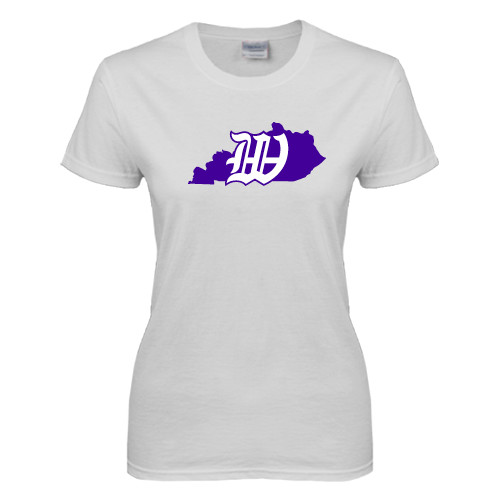  Womens White Short Sleeve Tee - Kentucky W