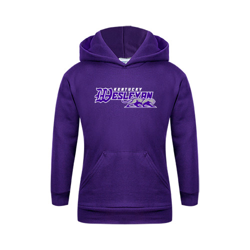 Youth Purple Fleece Hoodie - Primary Logo