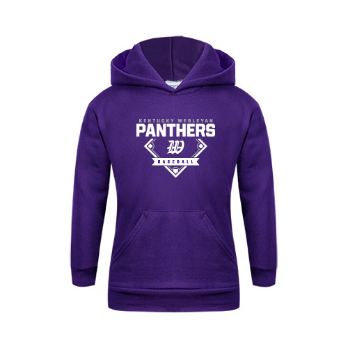  Youth Purple Fleece Hoodie - Panthers Baseball Diamond