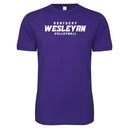 Next Level Purple SoftStyle T Shirt - Volleyball
