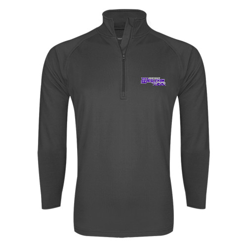  Sport Tek Charcoal Sport Wick Stretch 1/2 Zip Pullover - Primary Logo