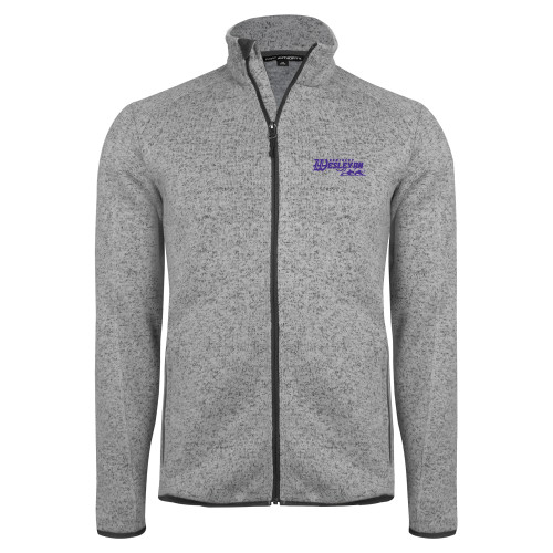  Grey Heather Sweater Fleece Jacket - Primary Logo