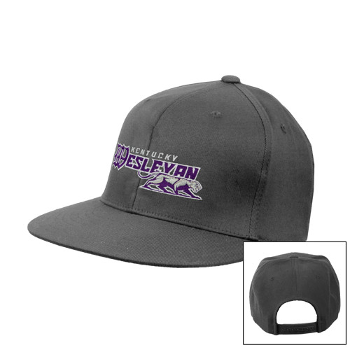  Charcoal Flat Bill Snapback Hat - Primary Logo