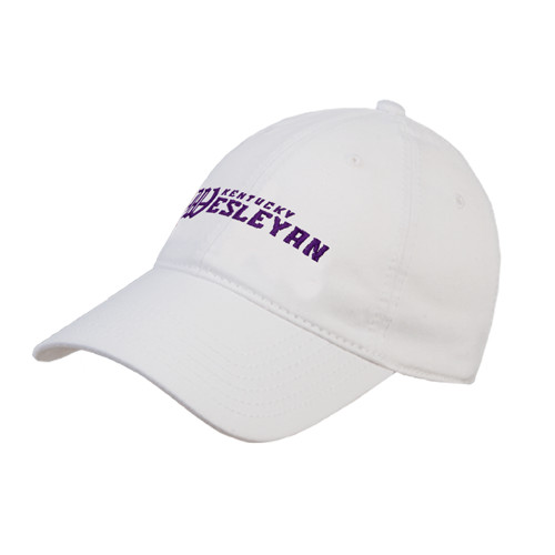  White Unstructured Adjustable Low Profile Hat - Kentucky Wesleyan